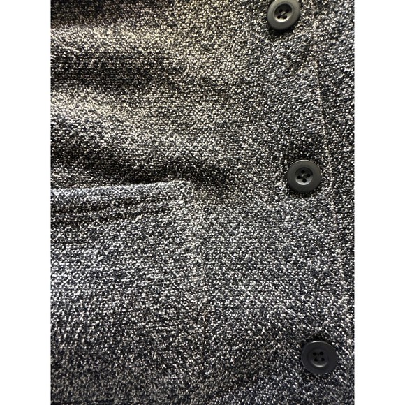 LL BEAN Knit Marled Blazer Poly/Cotton Black/Ivory Size LG-REG - Picture 4 of 9